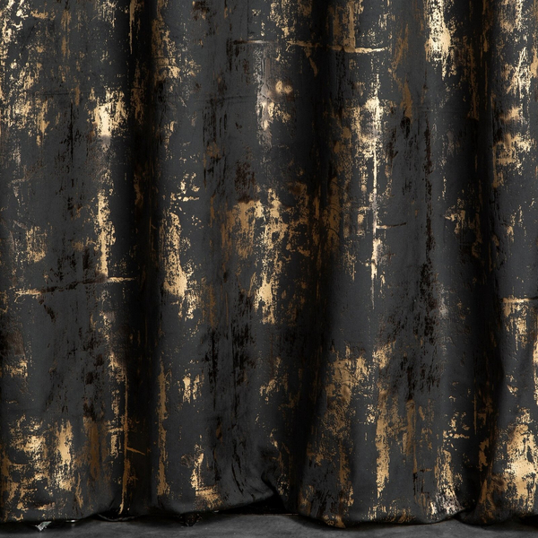 Zasłona 140 x 250 Dekoracyjna Velvet Tonia Czarny
