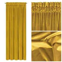 Curtain 140 x 270 Decorative Samanta Mustard Tape
