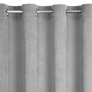 Velvet Eliza Curtain 140 x 250 Sash Grey