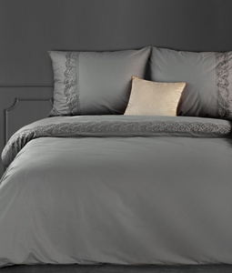 Pościel Bawełniana Komplet 200 x 220 Lana1 Stal
