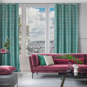 Ready-made Curtain 140 x 250 Laura Turquoise+Golden Splendor