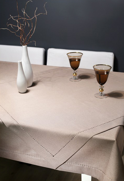 Tablecloth 85 x 85 Stainproof with Purl pattern 240_Beige
