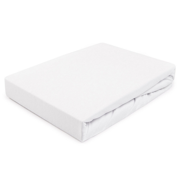 Jersey sheet with elastic 001_D White 140x200