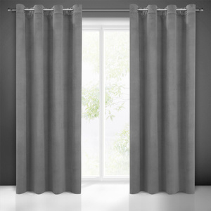 Curtain 140 x 250 Decorative Velvet Milo Steel