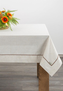 Tablecloth 145 x 350 Decorative Natu9 Nat+Brown