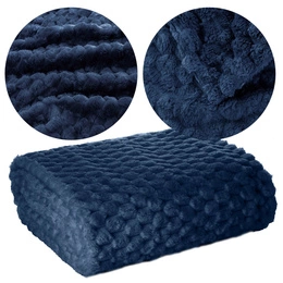 Blanket 200 x 220 Microfiber Design Cindy6 Navy Blue