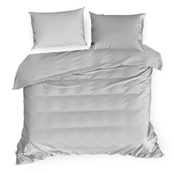 Bedding 160 x 200 3pc Satin Nova3 Silver