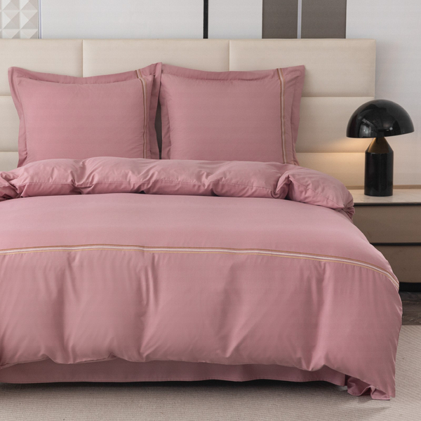 Pościel 160 x 200 3cz Gładka Z Haftem Lumera 10