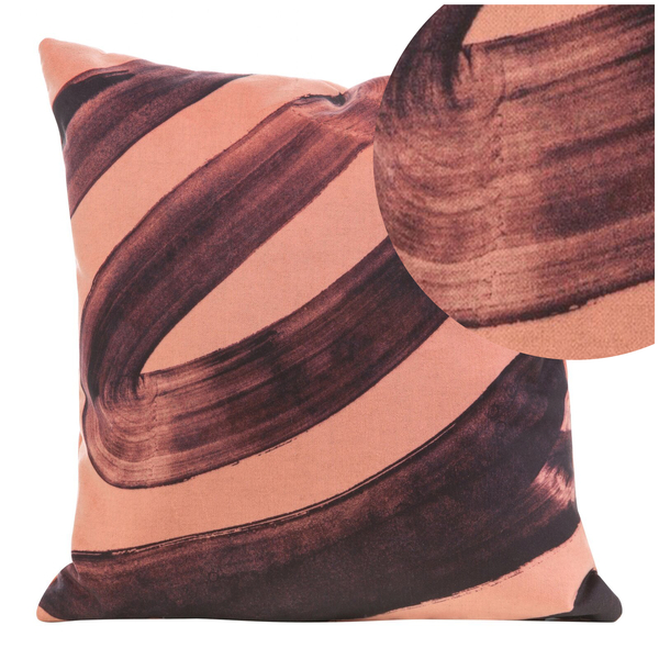 45 x 45 Decorative Velvet Vas Pillowcase Pink+Black