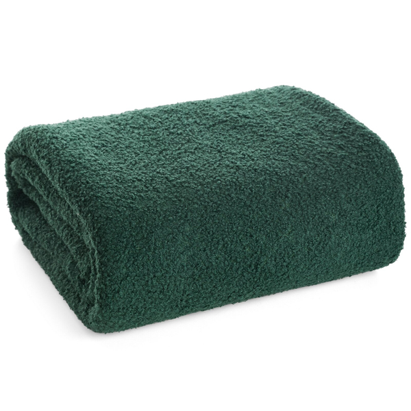 Blanket 150 x 200 Microfiber Boucle Bukla C.Green