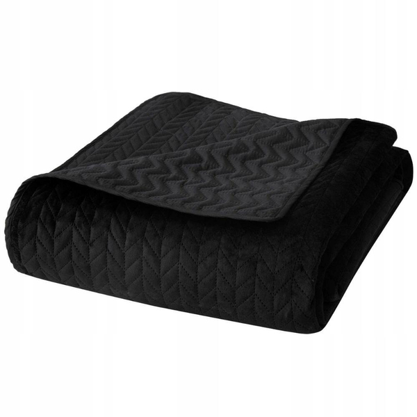 Narzuta 220 x 240 Pikowana Velvet Moxie Czarny