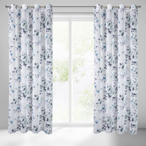 Curtain 135 x 250 Decorative Ready Nala White+Blue