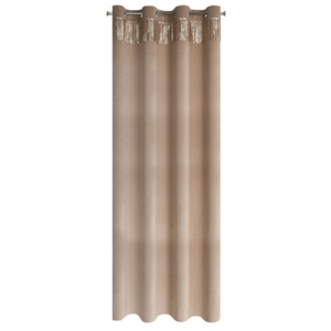 Velvet Jasper Curtain 140 x 250 Beige Spillover