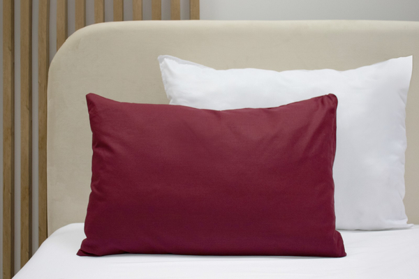 Cotton pillowcase 40 x 60 Solid Ola Maroon Maroon