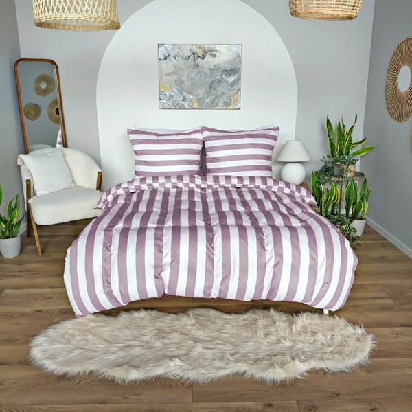 Pościel 160 x 200 3cz Mikrofibra w Pasy Eusebia Home 09