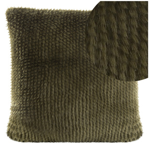 Poszewka Futrzana Dekoracyjna Fox 45 x 45 Oliwkowy