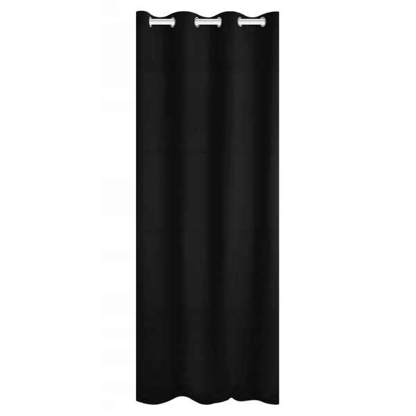 Zasłona 140 x 250 Blackout Przelotki Hold Czarny