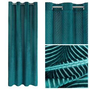 Velvet Lussi Curtain 140 x 250 Dark Turquoise