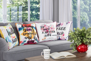 Poszewka Cyrkonia Cekin Renee 06 45 x 45 Biały