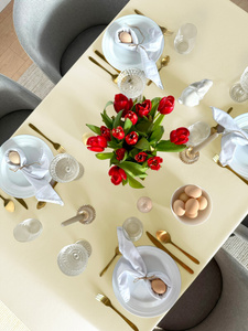 Tablecloth 140x220 Stainproof Classic Savio Cream