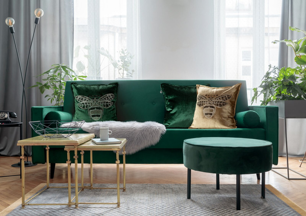 Poszewka 45 x 45 Royal Welwet 5 Dekoracyjna Niebie