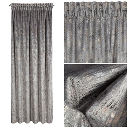 Curtain 135 x 270 Decorative Velvet Tulia Steel