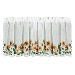 Curtain 60 x 150 Decorative Ready Helia White+Yellow