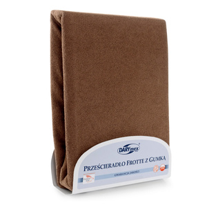 Terry sheet with elastic 045_D Chocolate 120x200