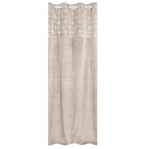 Curtain 140 x 250 Decorative Velvet Glossy Beige