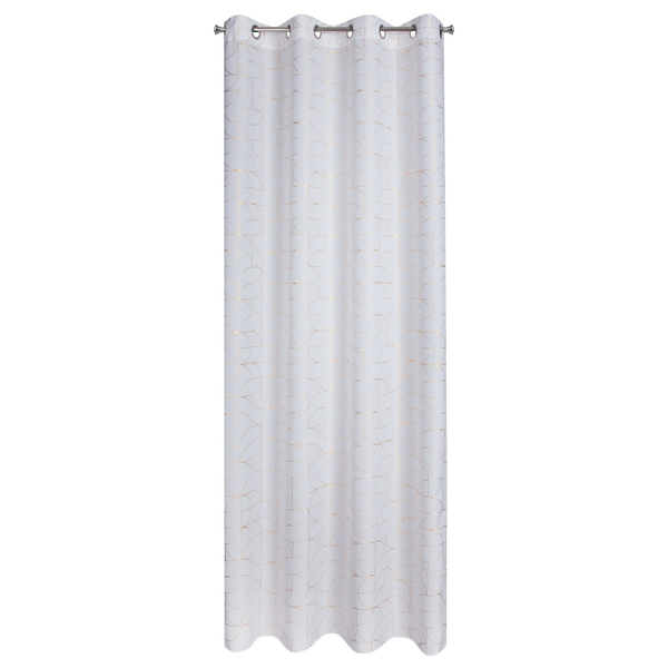 Zasłona 140 x 250 Dekoracyjna Evi Biały+Złoty