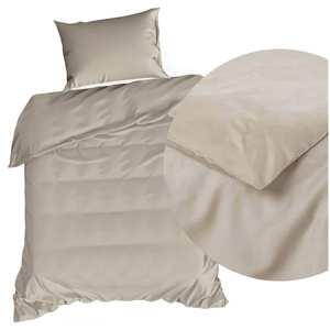 Bedding 140 x 200 2cz Satin Nova3 Beige1