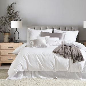 Bedding 220 x 200 3pc Cotton Adamash White