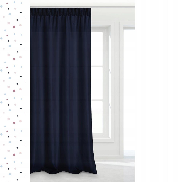 Zasłona 140 x 270 Dekoracyjna Taśma Viva Granat