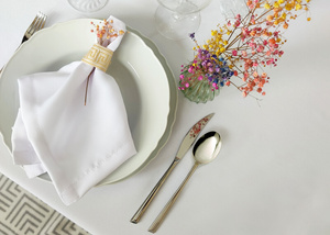 Stainproof Tablecloth with Guipure Lace White 140x290