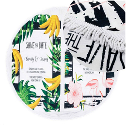 Ręcznik Koc 150 cm Okrągły Plażowy Boho 03 