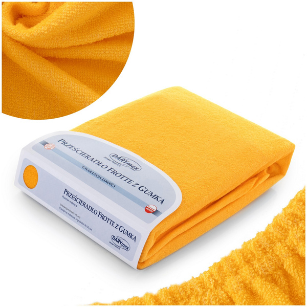 Prześcieradło Frotte z Gumką 007_D Żółty 60x120