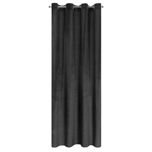 Velvet Lussi Curtain 140 x 250 Spill Black
