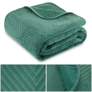 Bedspread 170 x 210 Herringbone Velvet Caden 05