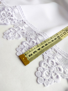 Stainproof Tablecloth with Guipure Lace White 110x180