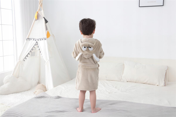 Children's Bathrobe with Hood M 120 Doggie
