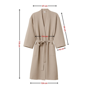 Szlafrok Gofer Bawełna Unisex Vizzy M 02 Beż