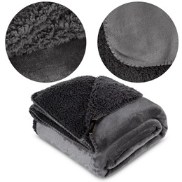 Koc 70 x 160 Mikrofibra Dwustronny Tedy Stal