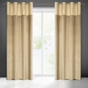 Curtain 140 x 250 Decorative Velvet Elen Beige+Grey