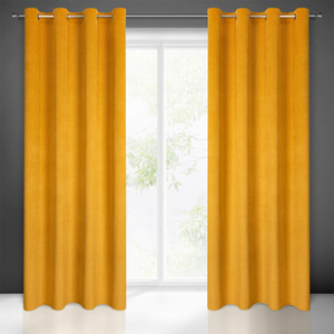 Velvet Eliza Curtain 140 x 250 Przel Mustard