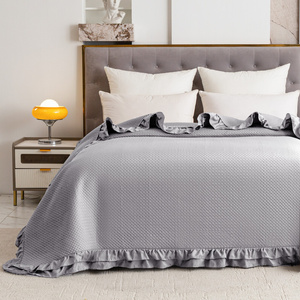Quilted Bedspread 200 x 220 with Ruffle Rosella 03