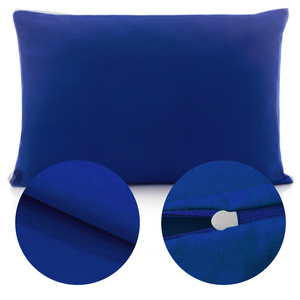 Cotton pillowcase 50 x 80 Single Ola navy blue cornflower