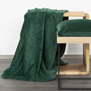 Blanket 70 x 160 Microfiber Design Cindy3 Dark Herb