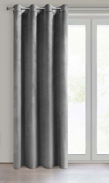 Curtain 140 x 250 Decorative Velvet Rosa Steel