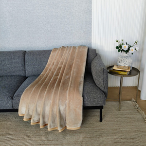 Blanket 160 x 200 Acrylic Solid Warm Yasemin 01