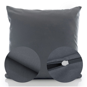 Cotton pillowcase 50 x 50 Solid Ola Graphite Graphite